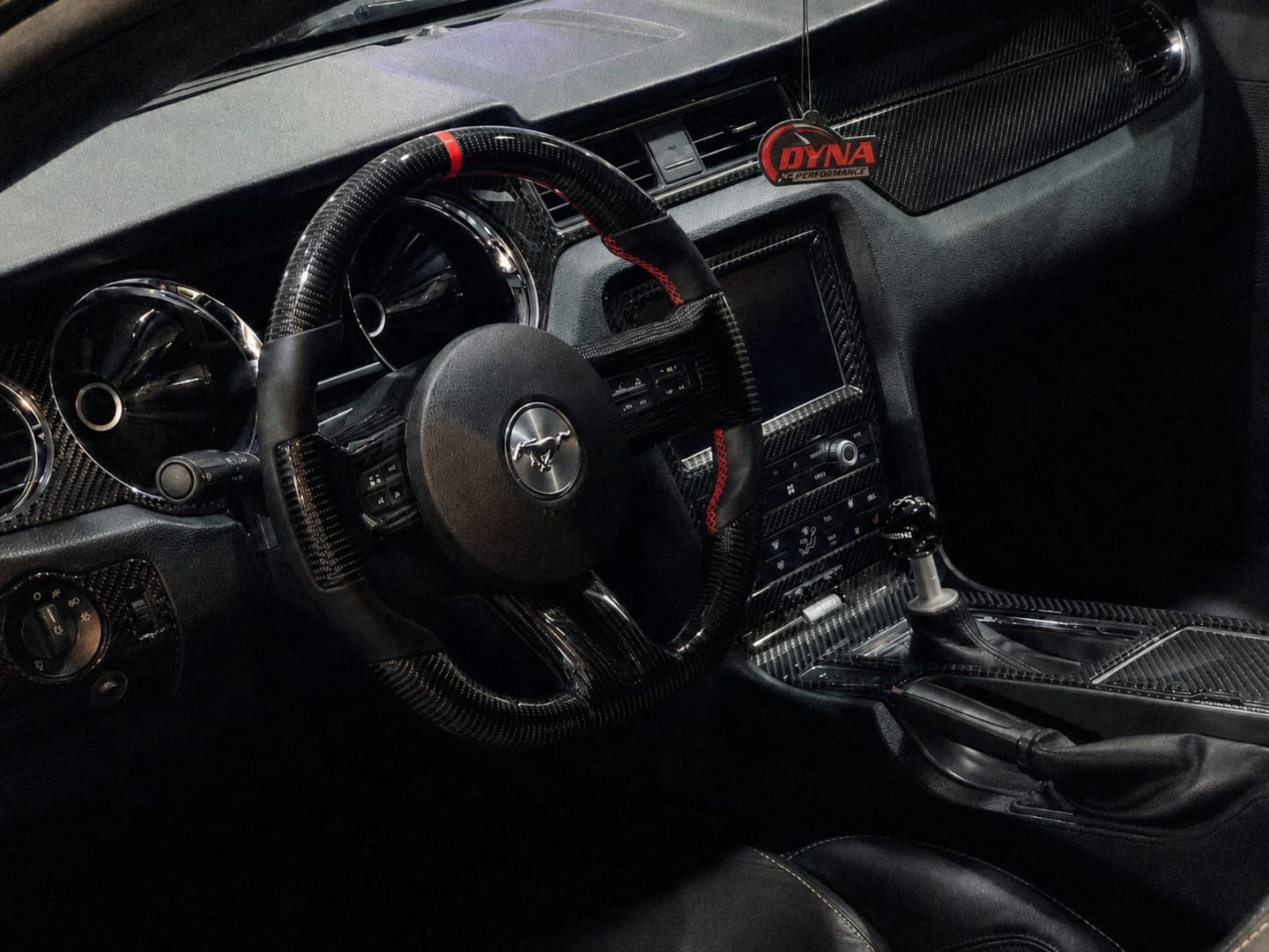 Customer photo review of DynaCarbon™ 6 PCS Full Dashboard Trim For Ford Mustang 2010-2014