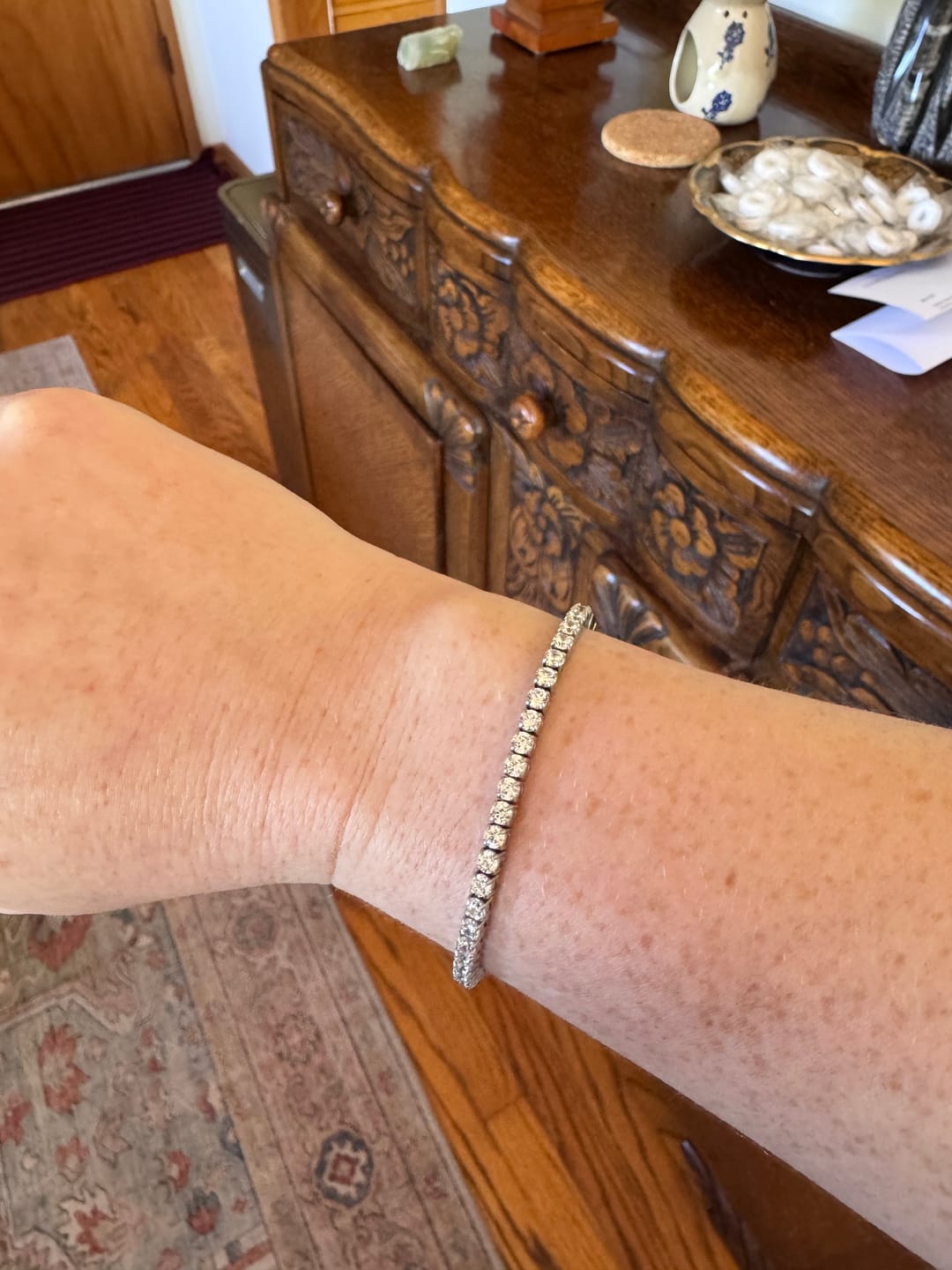 Customer photo review of Luxe Tennis Bracelet