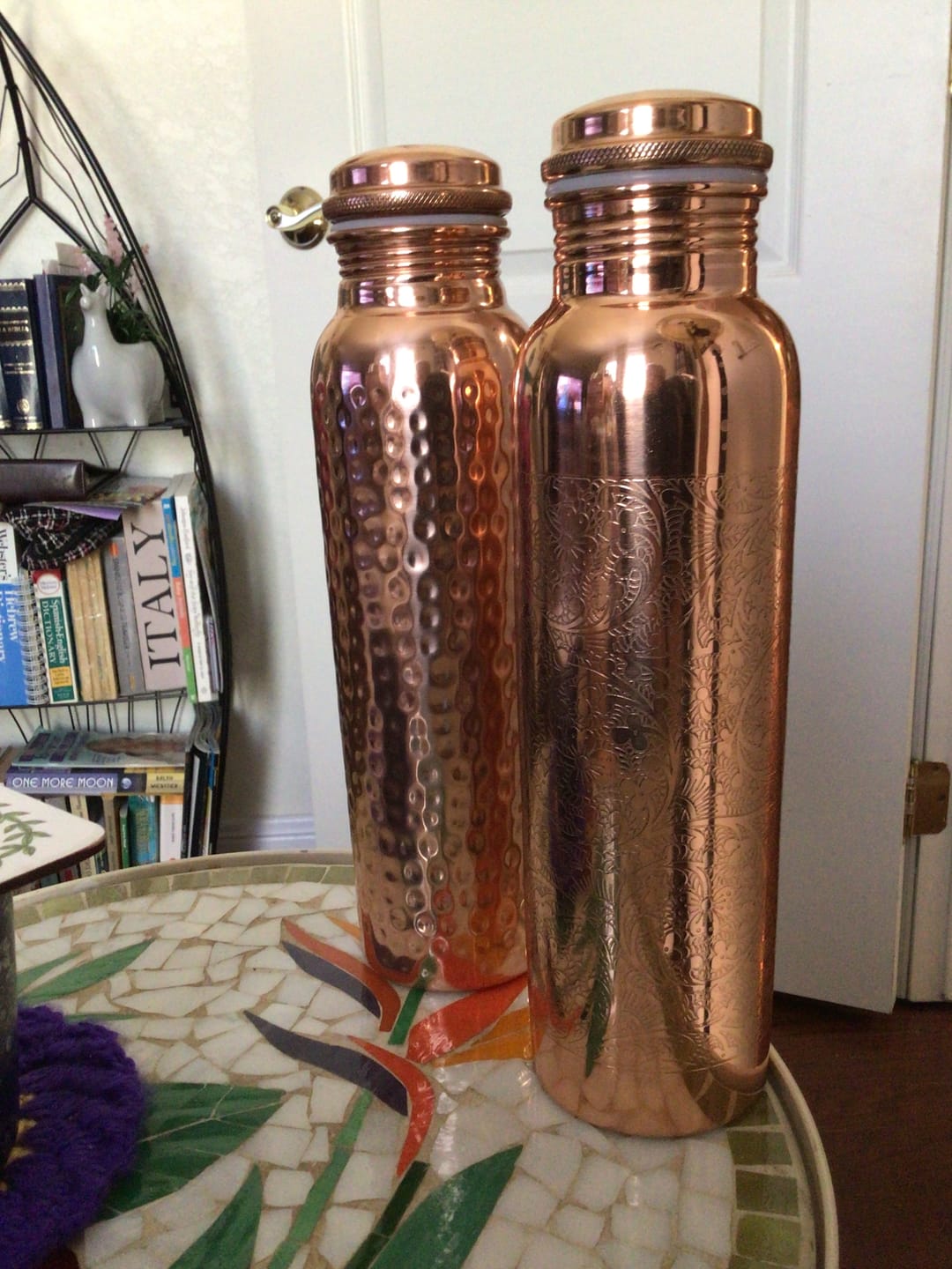 Customer photo review of Special Edition Mandala Engraved Copper Water Bottle | Spiritual Wellness & Meditation Design [ Preorder ]