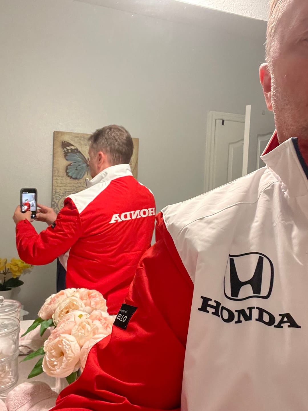 Customer photo review of HRC Honda Racing Team Soft Shell Jacket