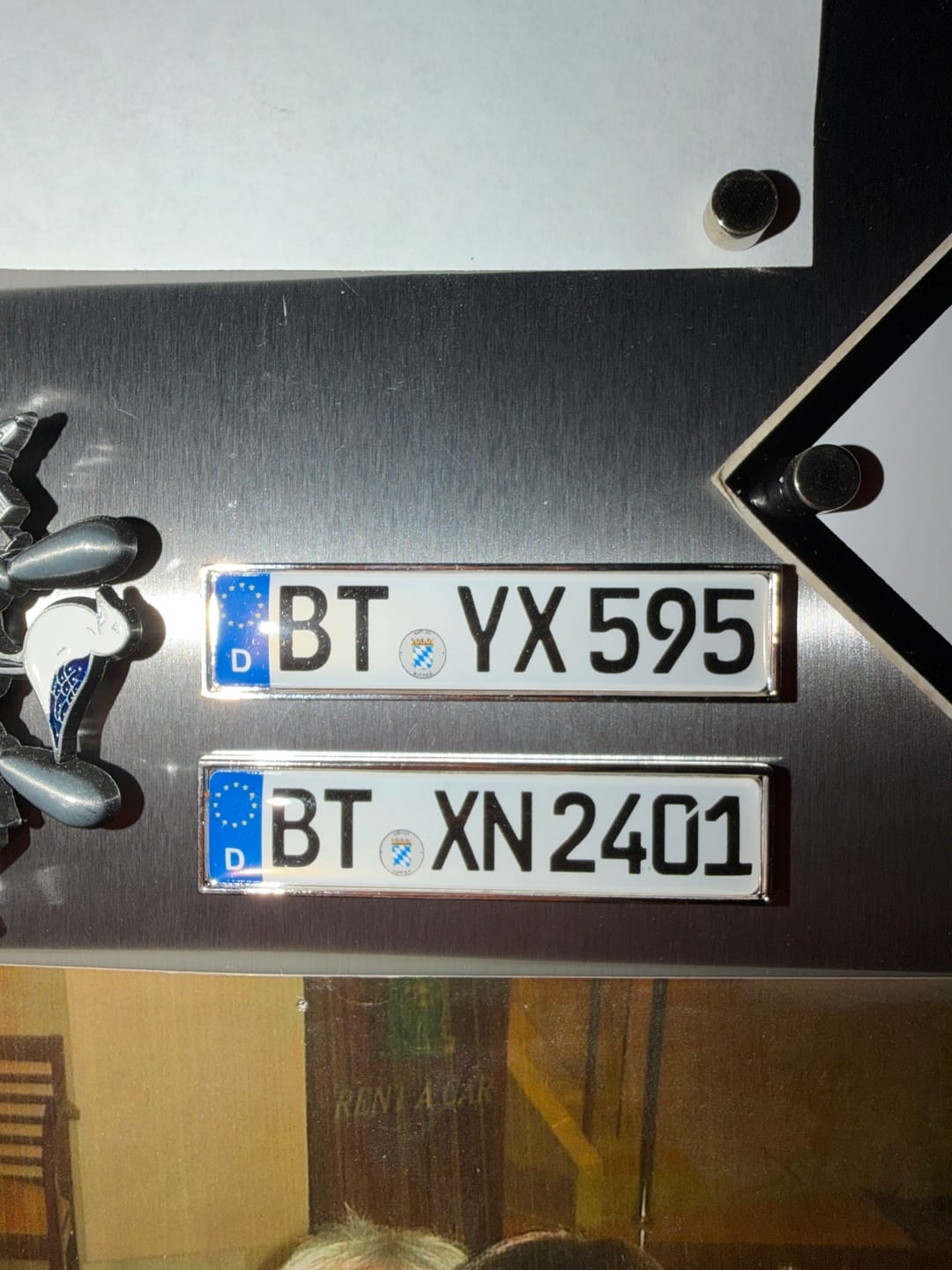 Customer photo review of Kühlschrankmagnet aus Metall - Kennzeichen Deutschland - individuell personalisierbar