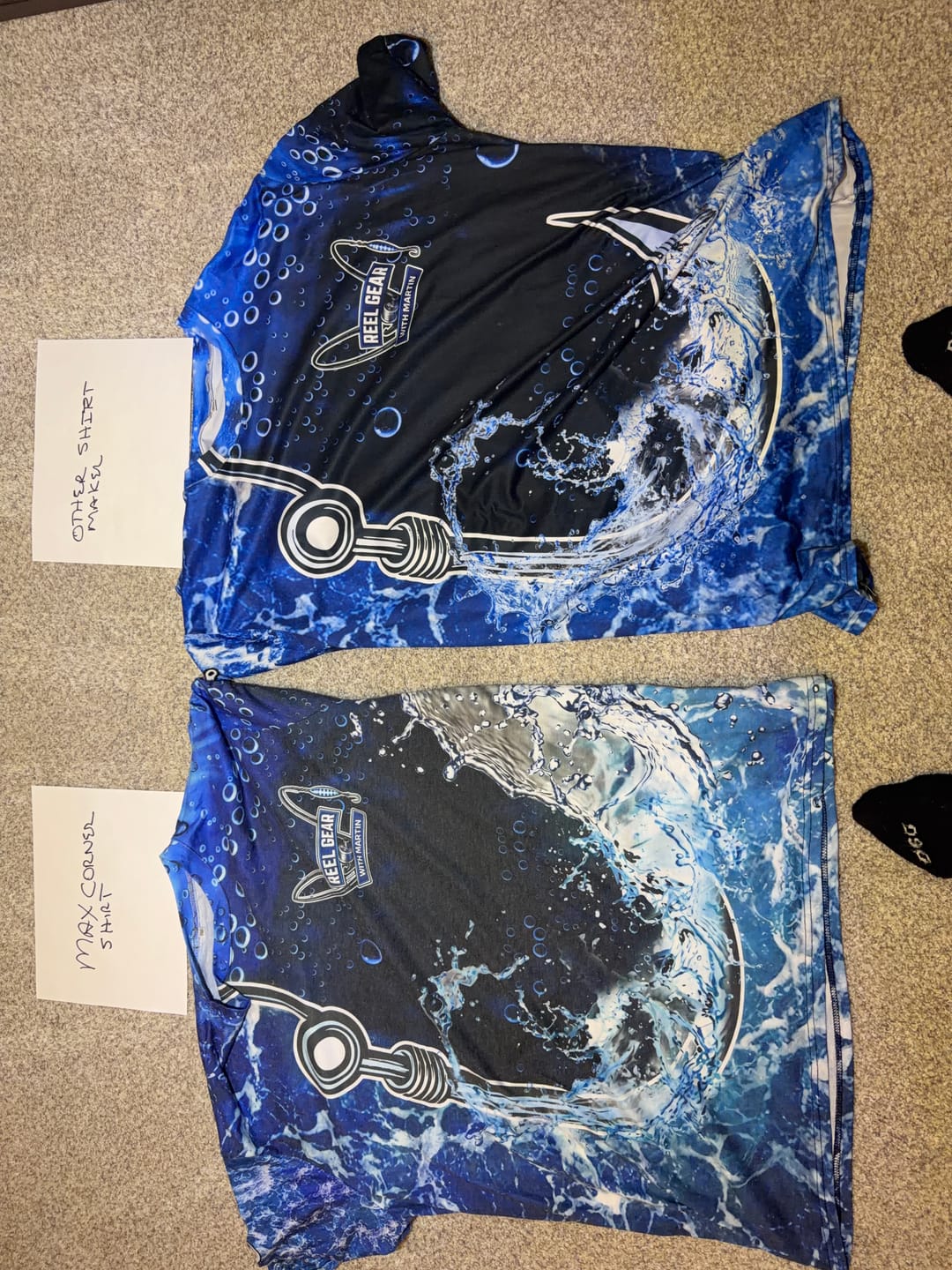 Customer photo review of Maxcorners Fishing Personalized Name, Team Name Long Sleeve Shirt For Martin Vaughn