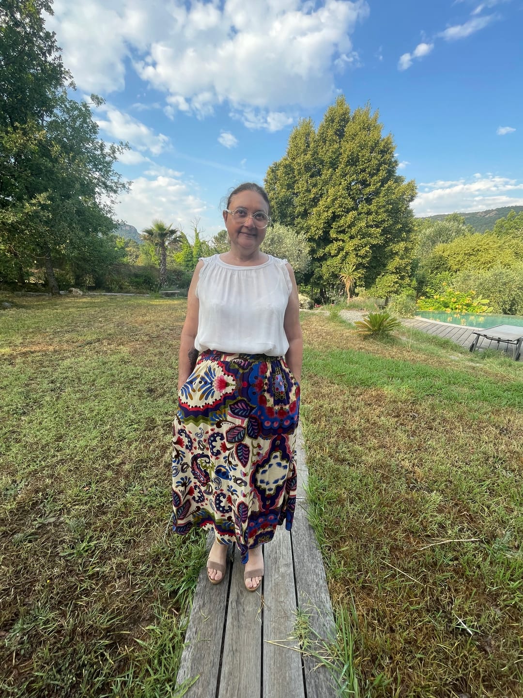 Customer photo review of Jupe Tao — Viscose Palazzo nomade