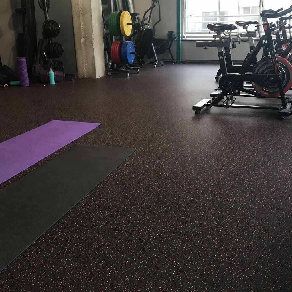 Customer photo review of Heavy-Duty Rubber Gym Flooring Rolls UK | Commercial Grade | Full 10m Roll