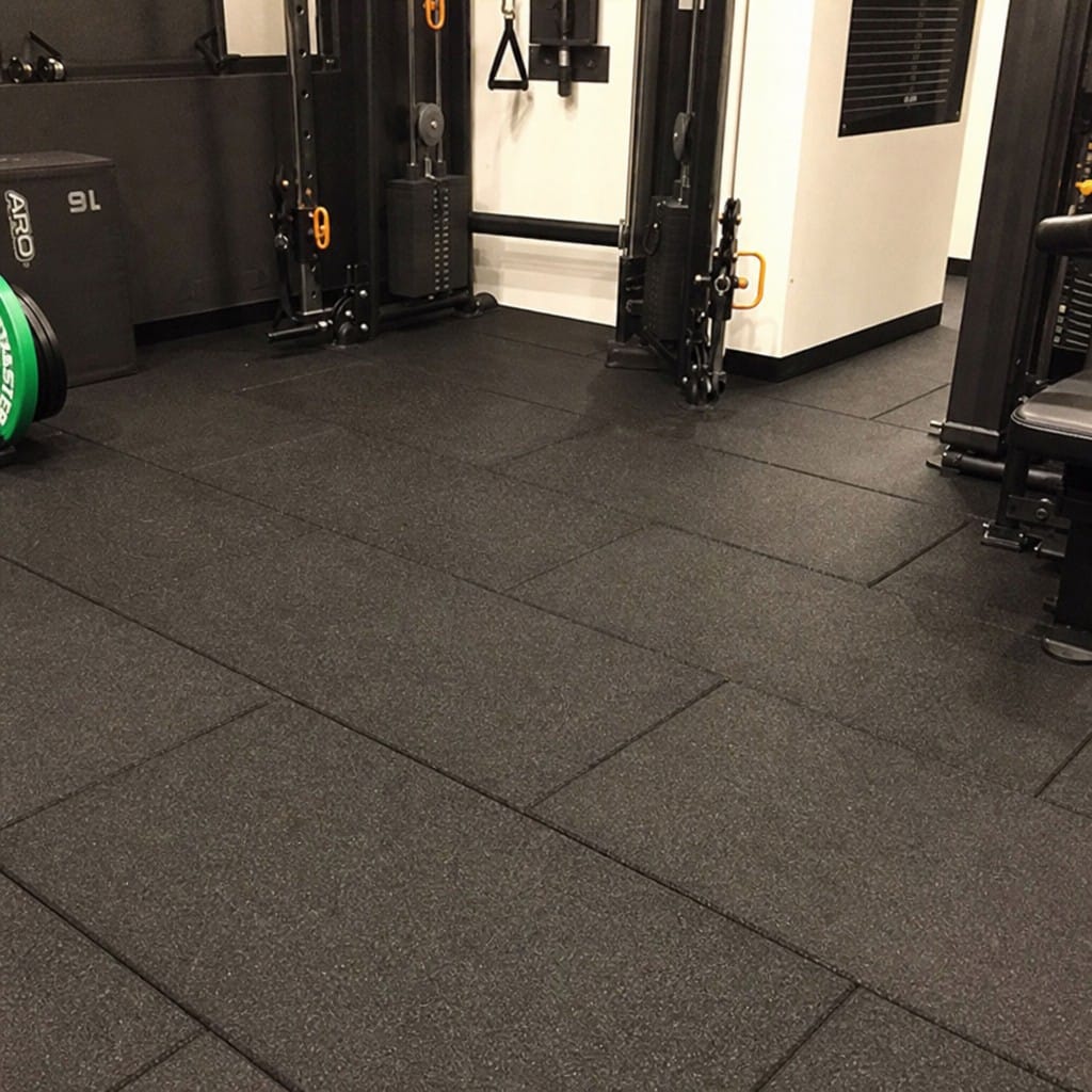 Customer photo review of TitanForce Pro 20mm Rubber Gym Flooring Tiles 100x50cm | Precision Moulded | UK Stock