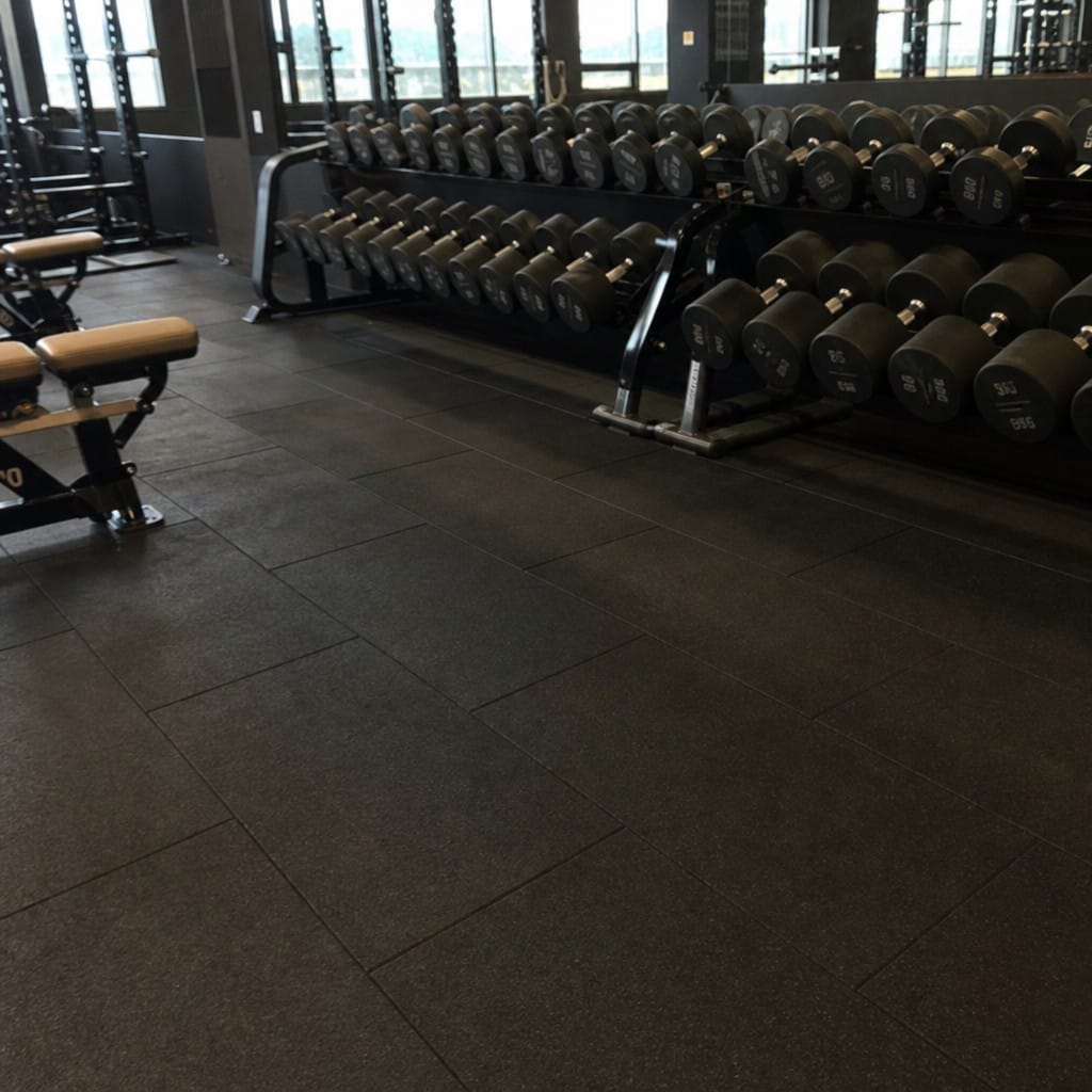 Customer photo review of TitanForce Pro 20mm Rubber Gym Flooring Tiles 100x50cm | Precision Moulded | UK Stock