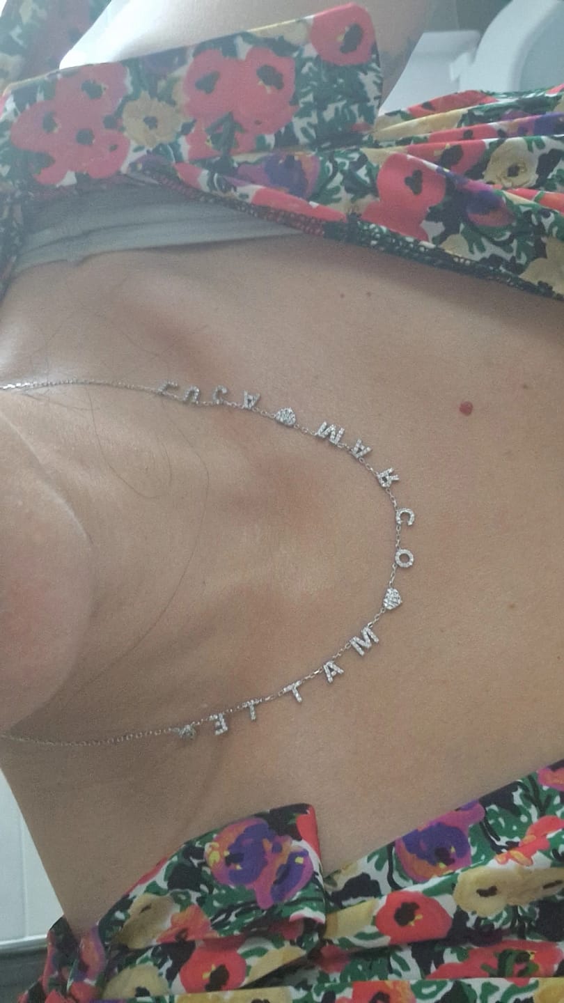 Customer photo review of Collana MINI LETTERS BRIGHT