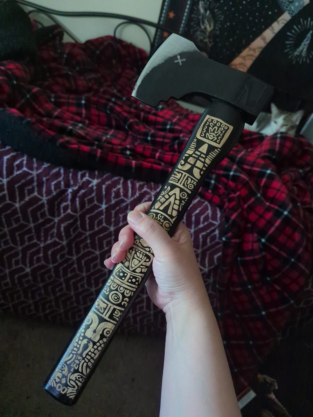 Customer photo review of Aztec Throwing Axe