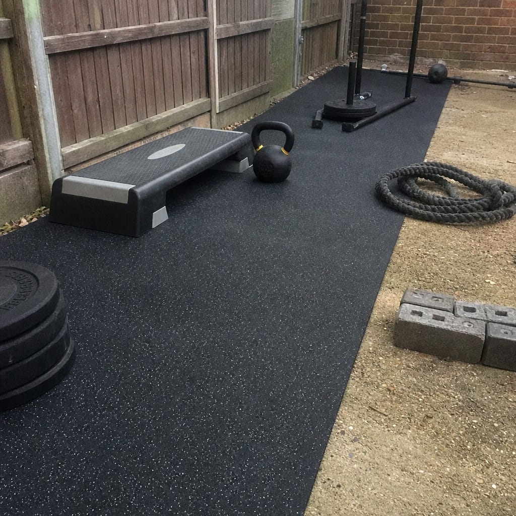 Customer photo review of Gym Flooring Rolls UK | Rubber Roll 1m Wide | Cut to Length
