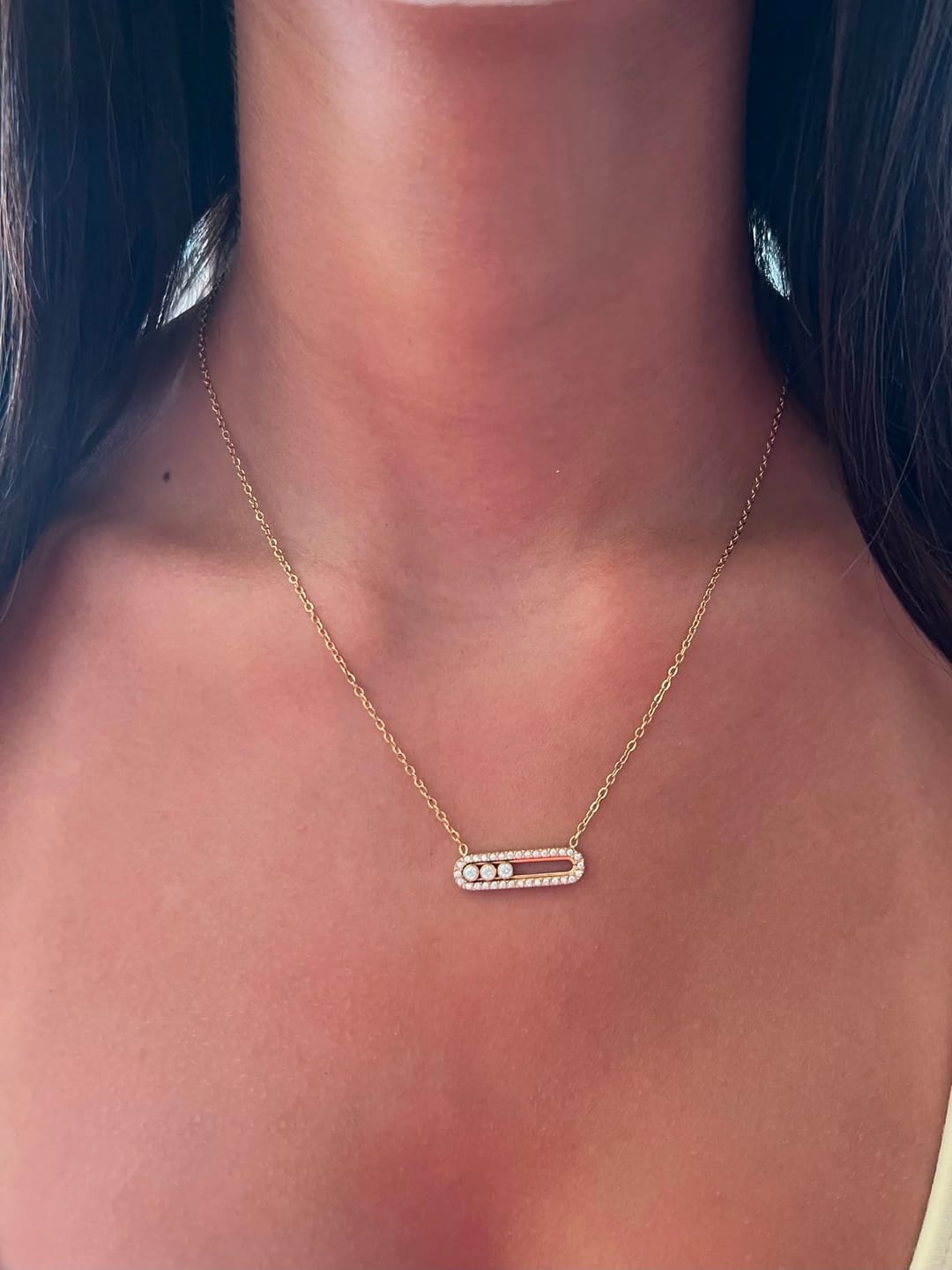 Customer photo review of Pave Soul Kette 18K Vergoldet