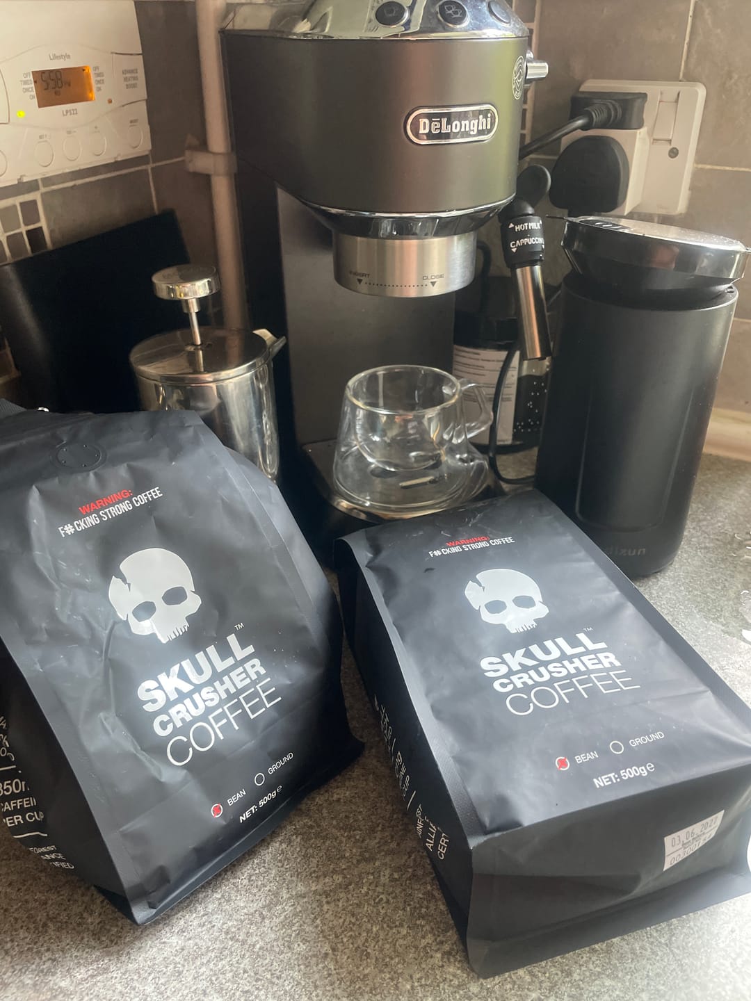 Customer photo review of Skull Crusher - High Caffeine Coffee