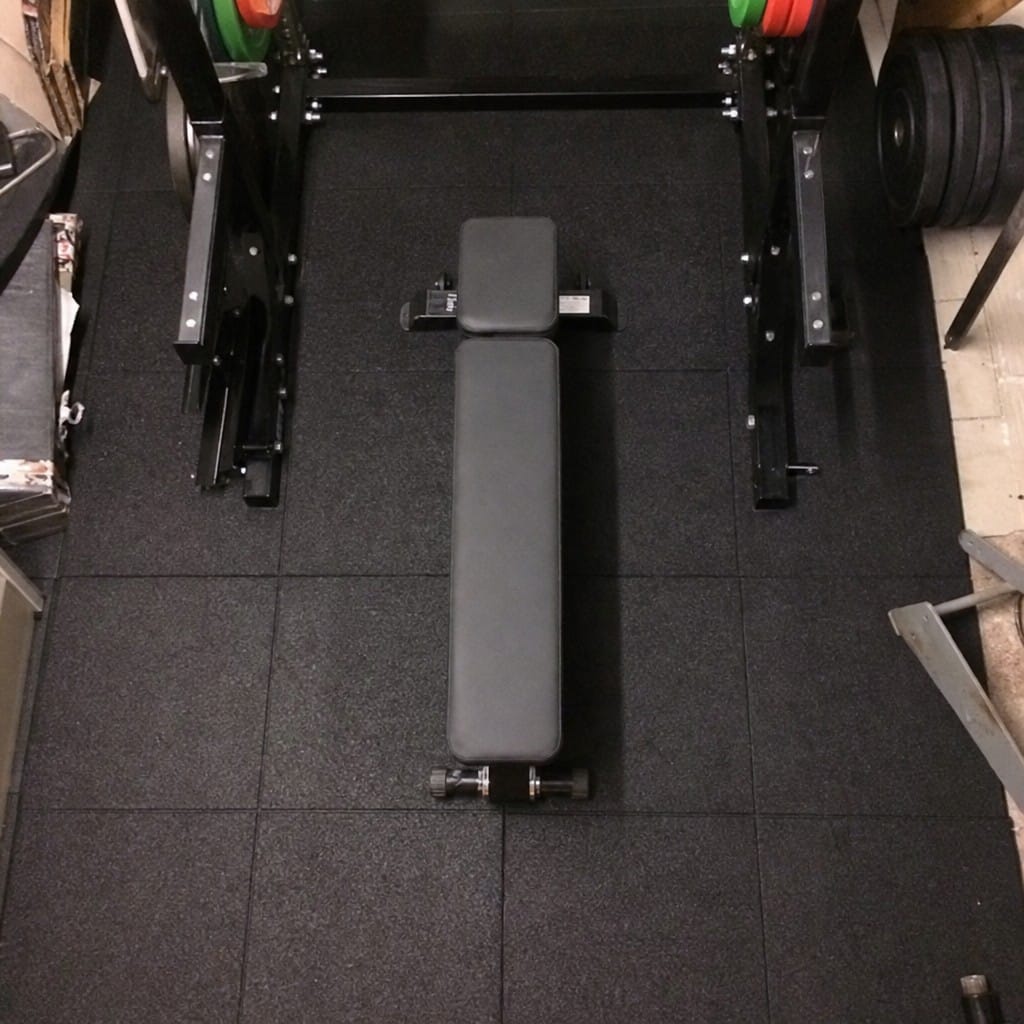 Customer photo review of 20mm Rubber Gym Tiles UK | 1m² Interlocking | 400kg Drop Rated
