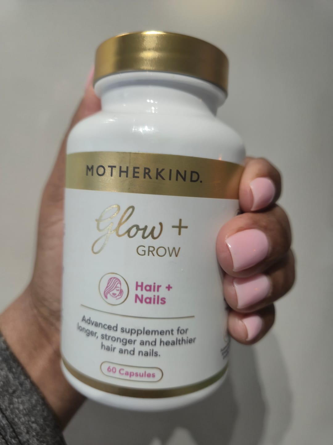 Customer photo review of Glow + Grow Hair Growth Collagen