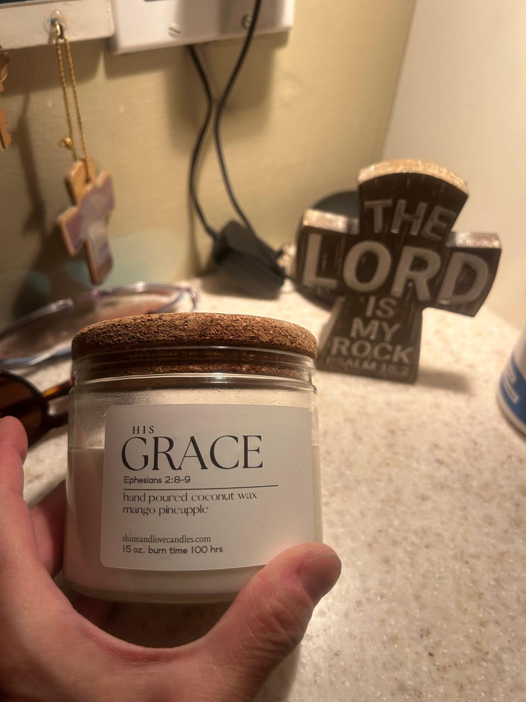 Customer photo review of Grace Candle + Mango Pineapple