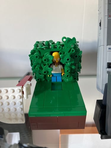 Customer photo review of Buildable Homer in the Bushes Display Set
