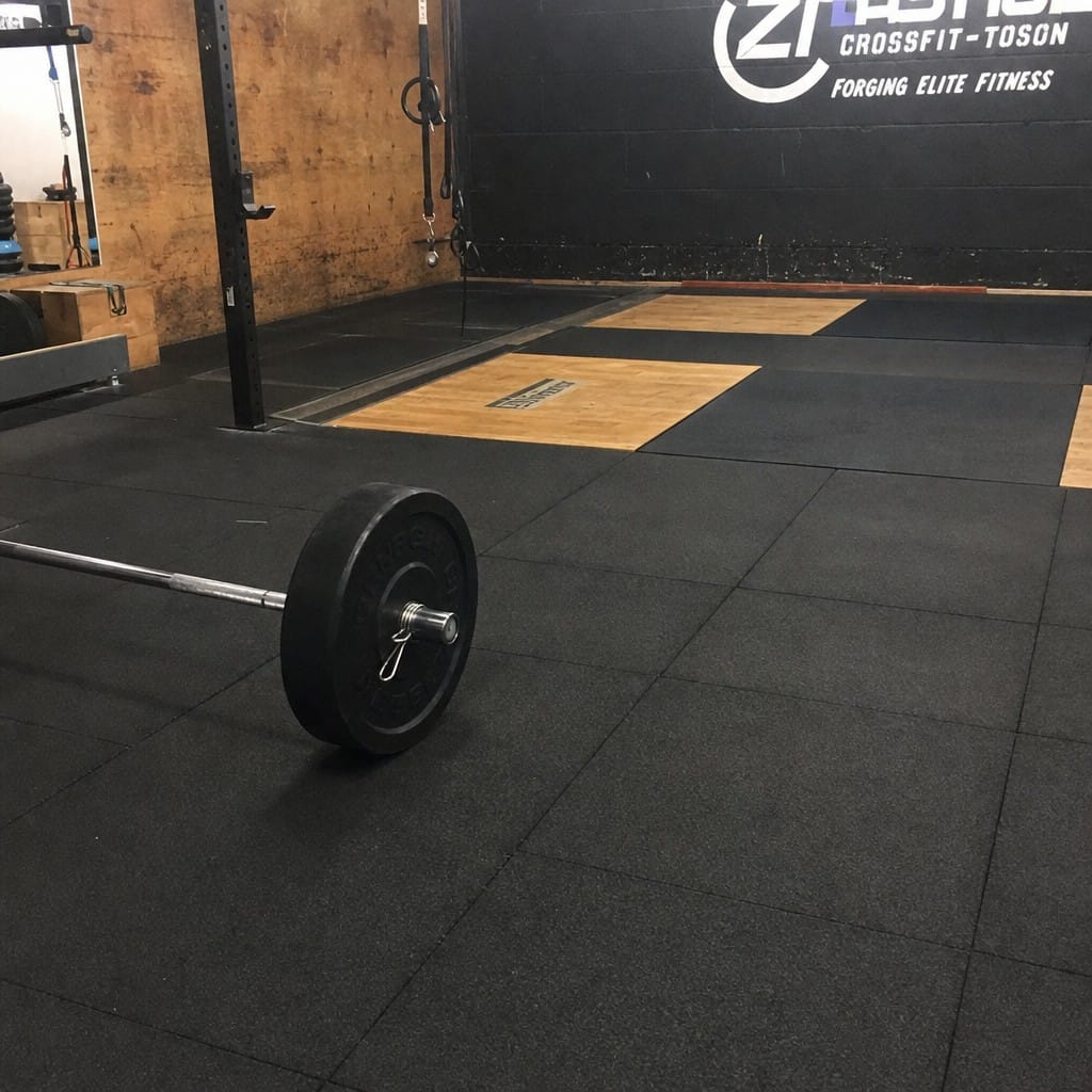 Customer photo review of 30mm Rubber Gym Tiles | Olympic Lifting & CrossFit | 200kg+ Drop Rated