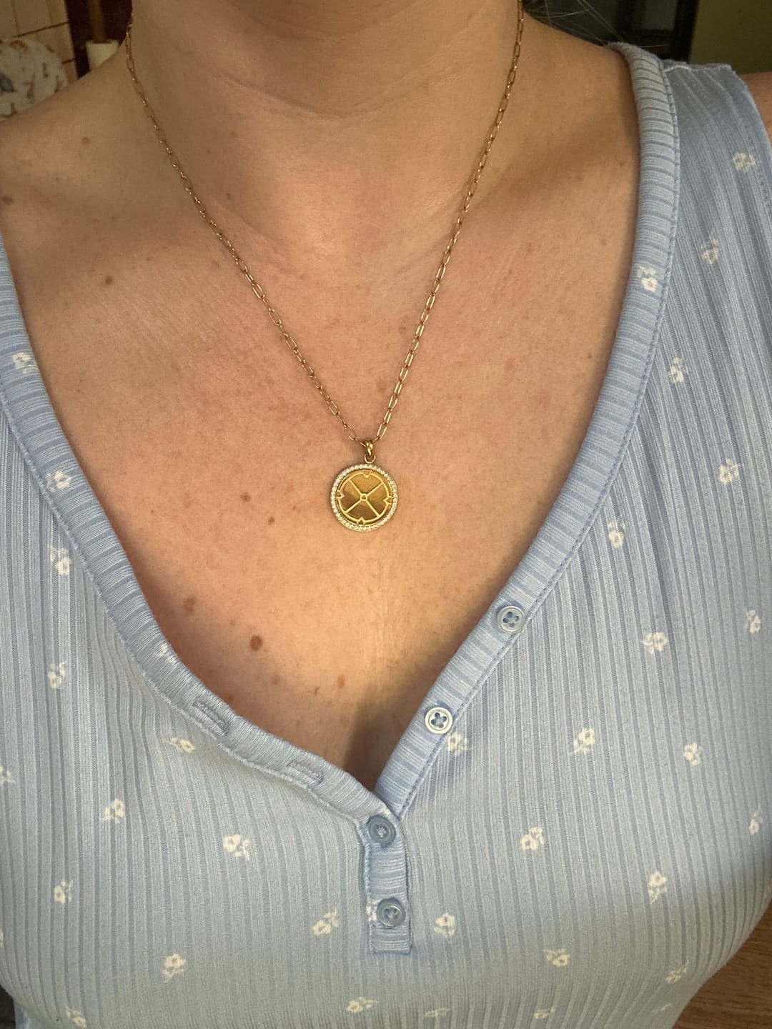 Customer photo review of Engravable Compass With Stones