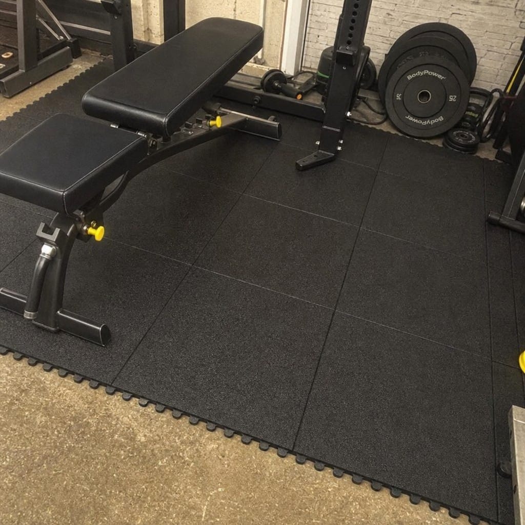 Customer photo review of Interlocking Gym Tiles UK | 17mm Rubber Gym Mats | 80kg Drop Rated