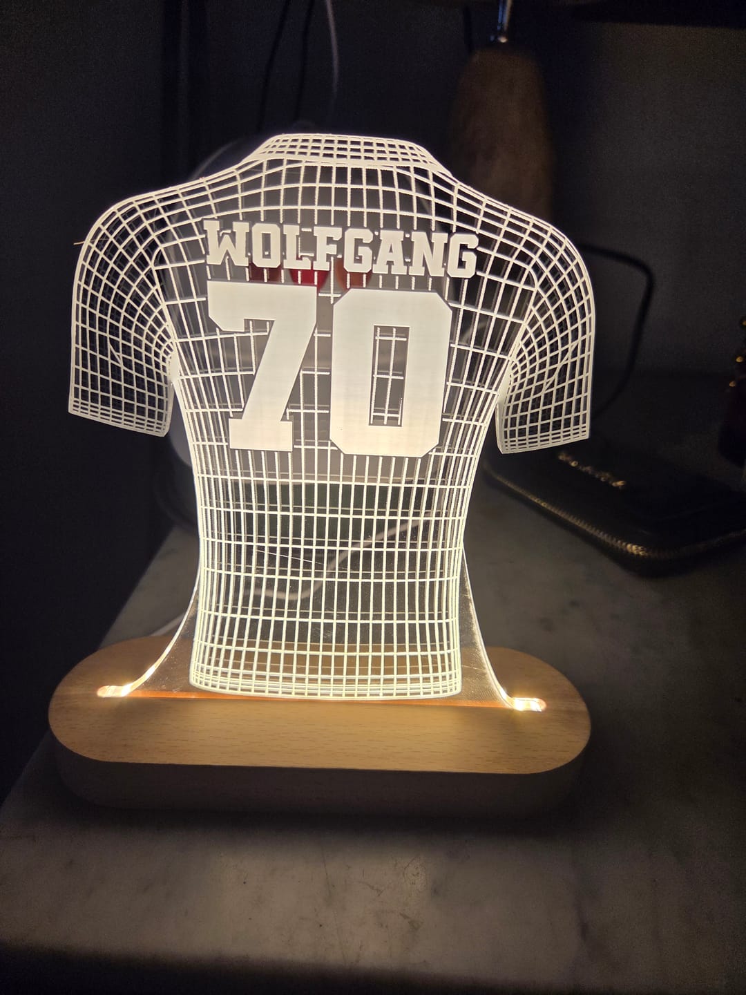 Customer photo review of 3D Sportshirt-Lampe