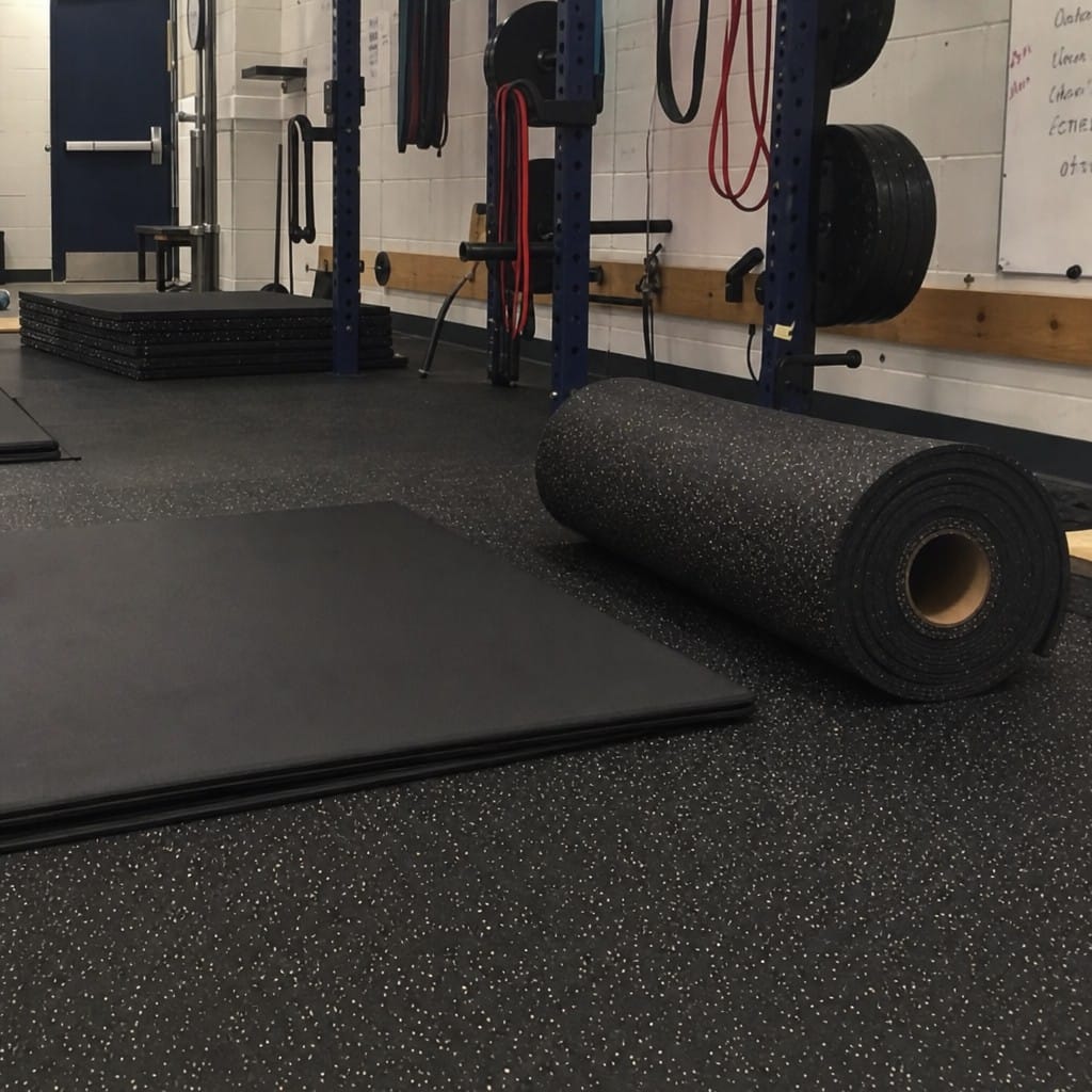 Customer photo review of Gym Flooring Rolls UK | Rubber Roll 1m Wide | Cut to Length