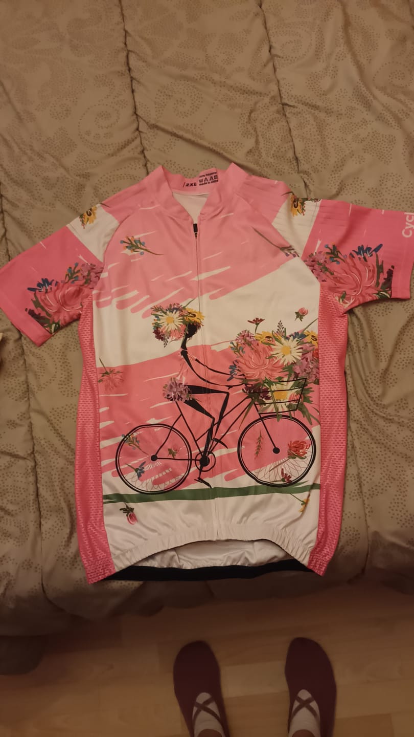 Customer photo review of Maillot Vélo de Route Rose - Cycling