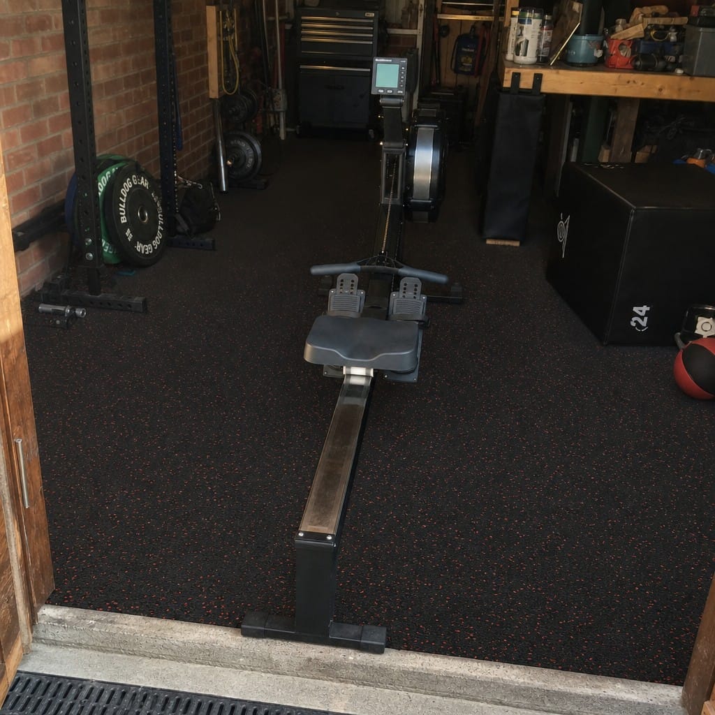 Customer photo review of Heavy-Duty Rubber Gym Flooring Rolls UK | Commercial Grade | Full 10m Roll