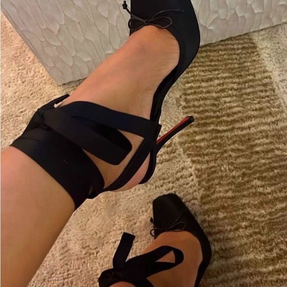 Customer photo review of Christian Louboutin 2025 Cassia Lace Up Silk