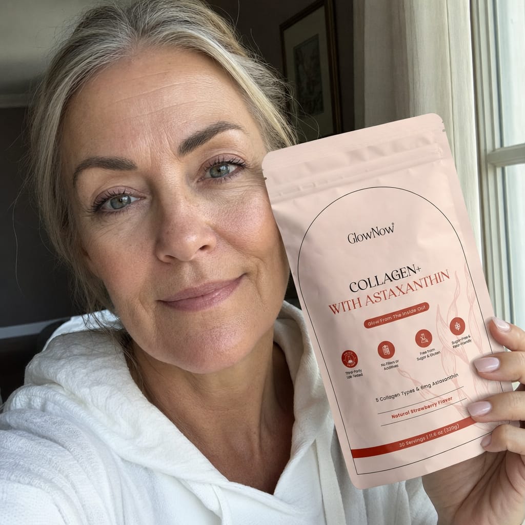 Customer photo review of GlowNow™ Collagen+ with Astaxanthin