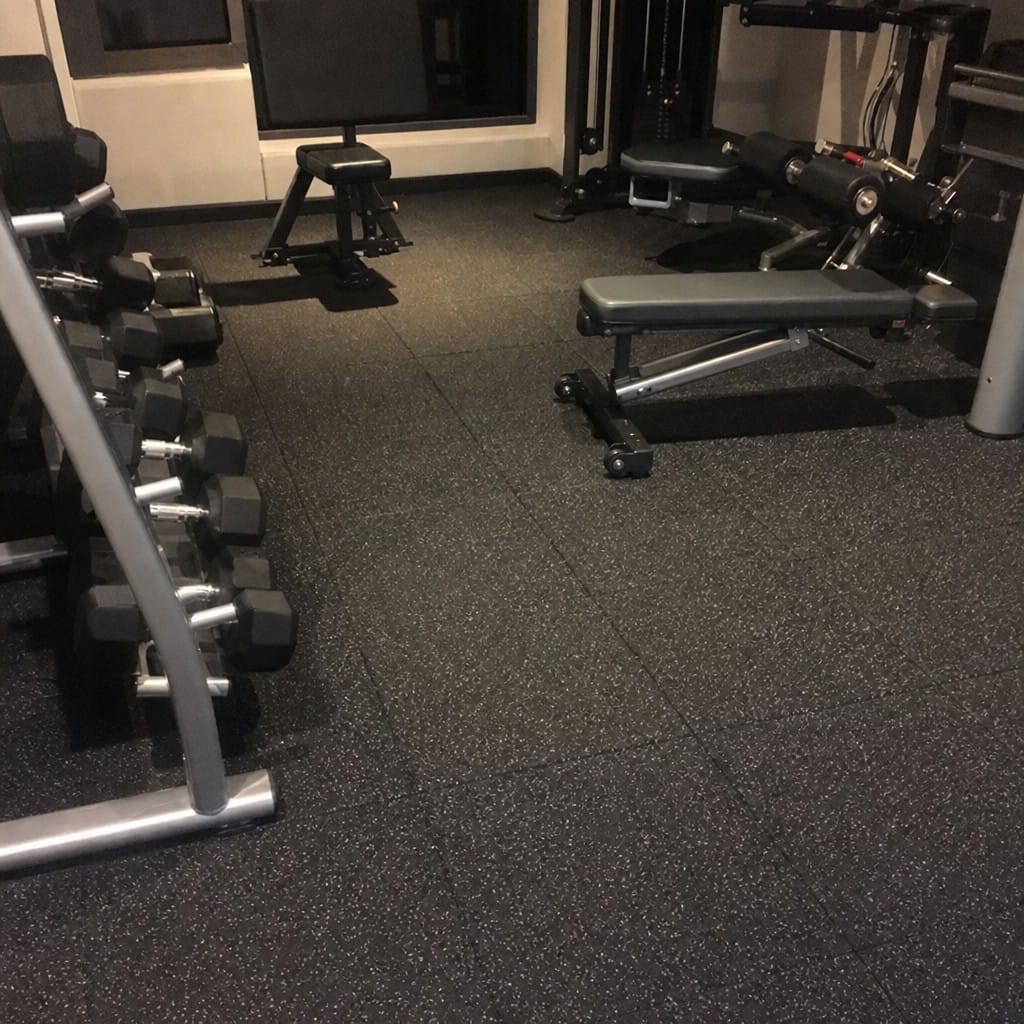 Customer photo review of 30mm Acoustic Rubber Gym Tiles | Soundproof Gym Flooring | 75 dB Noise Reduction | 200kg+ Drop Rated | EN 13893 Certified
