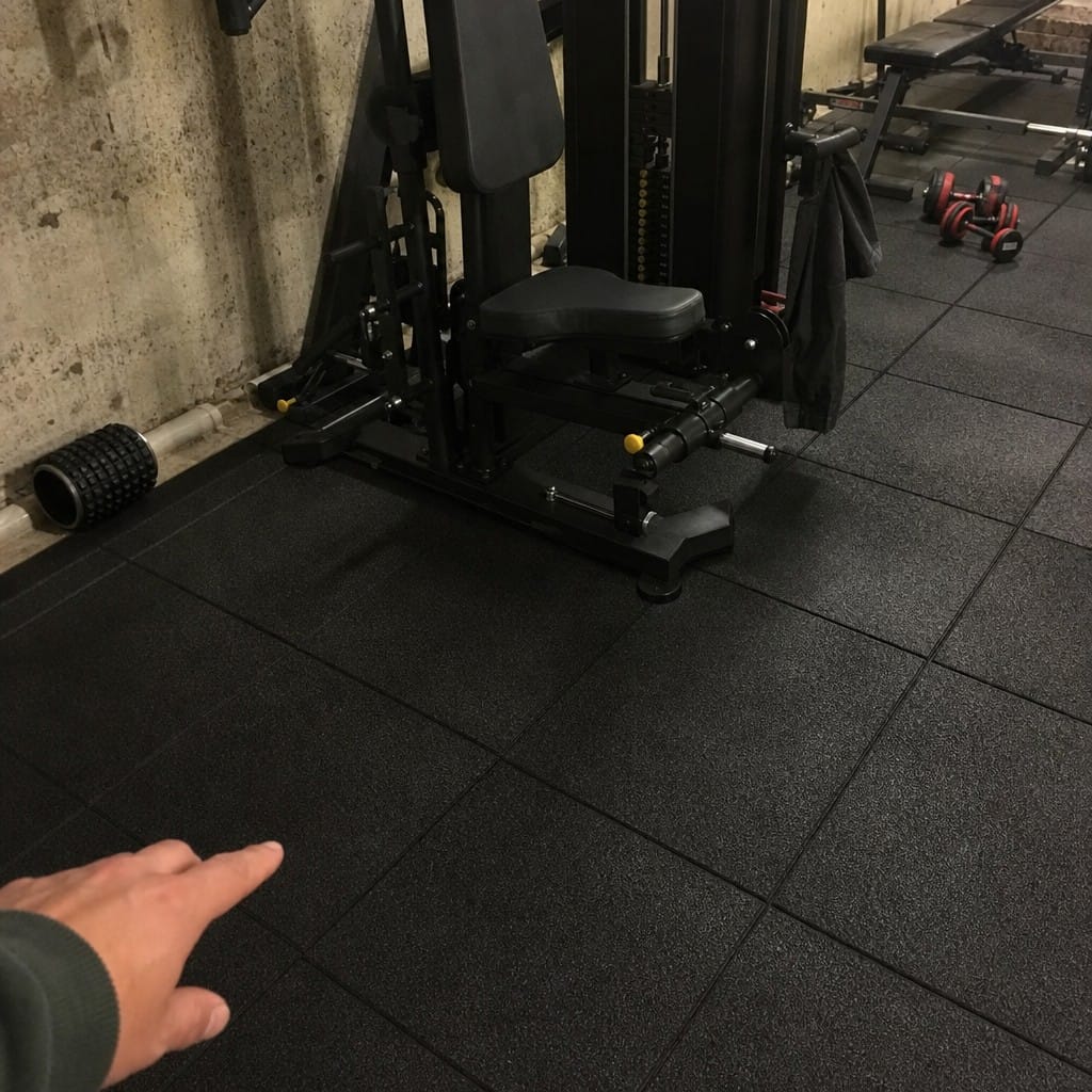 Customer photo review of Interlocking Gym Tiles UK | 17mm Rubber Gym Mats | 80kg Drop Rated
