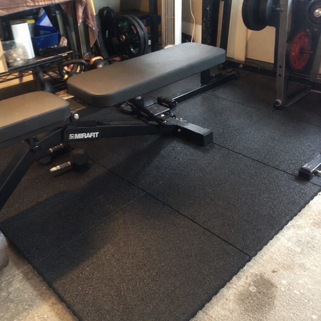 Customer photo review of 20mm Rubber Gym Tiles UK | 1m² Interlocking | 400kg Drop Rated