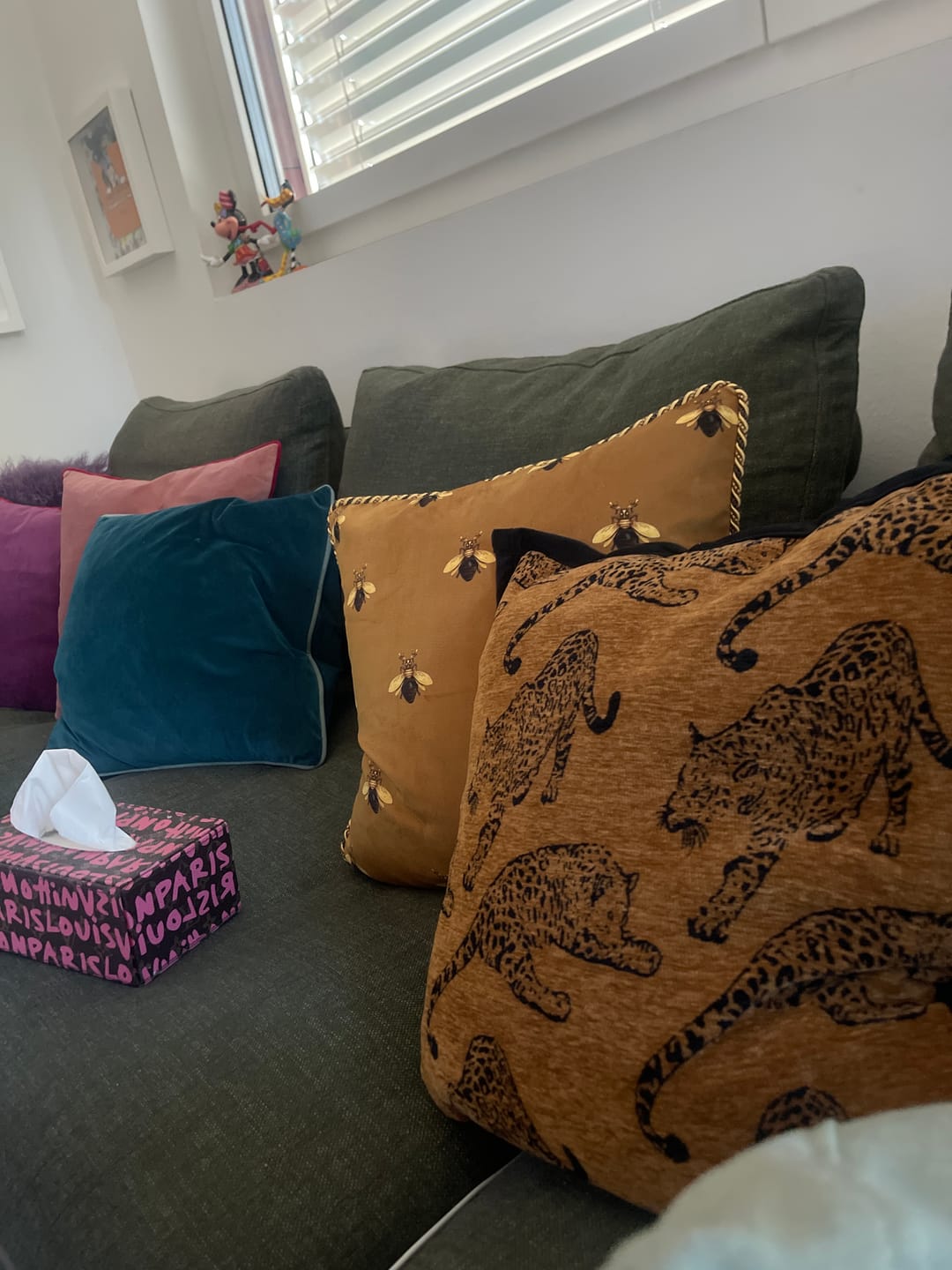 Customer photo review of Panthera Jacquard Pillow Cover
