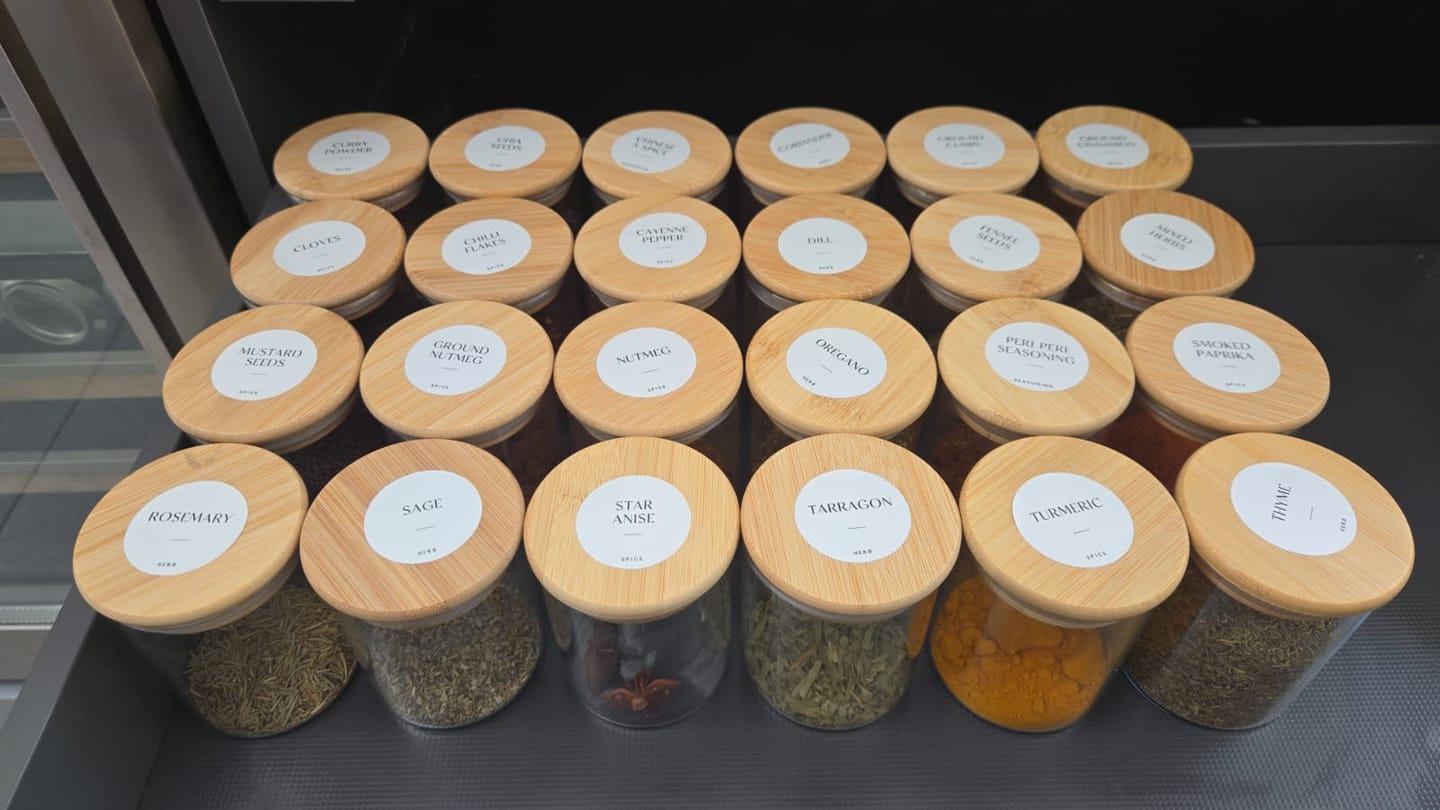 Customer photo review of Glass Spice Jar with Bamboo Lid 200ml Small