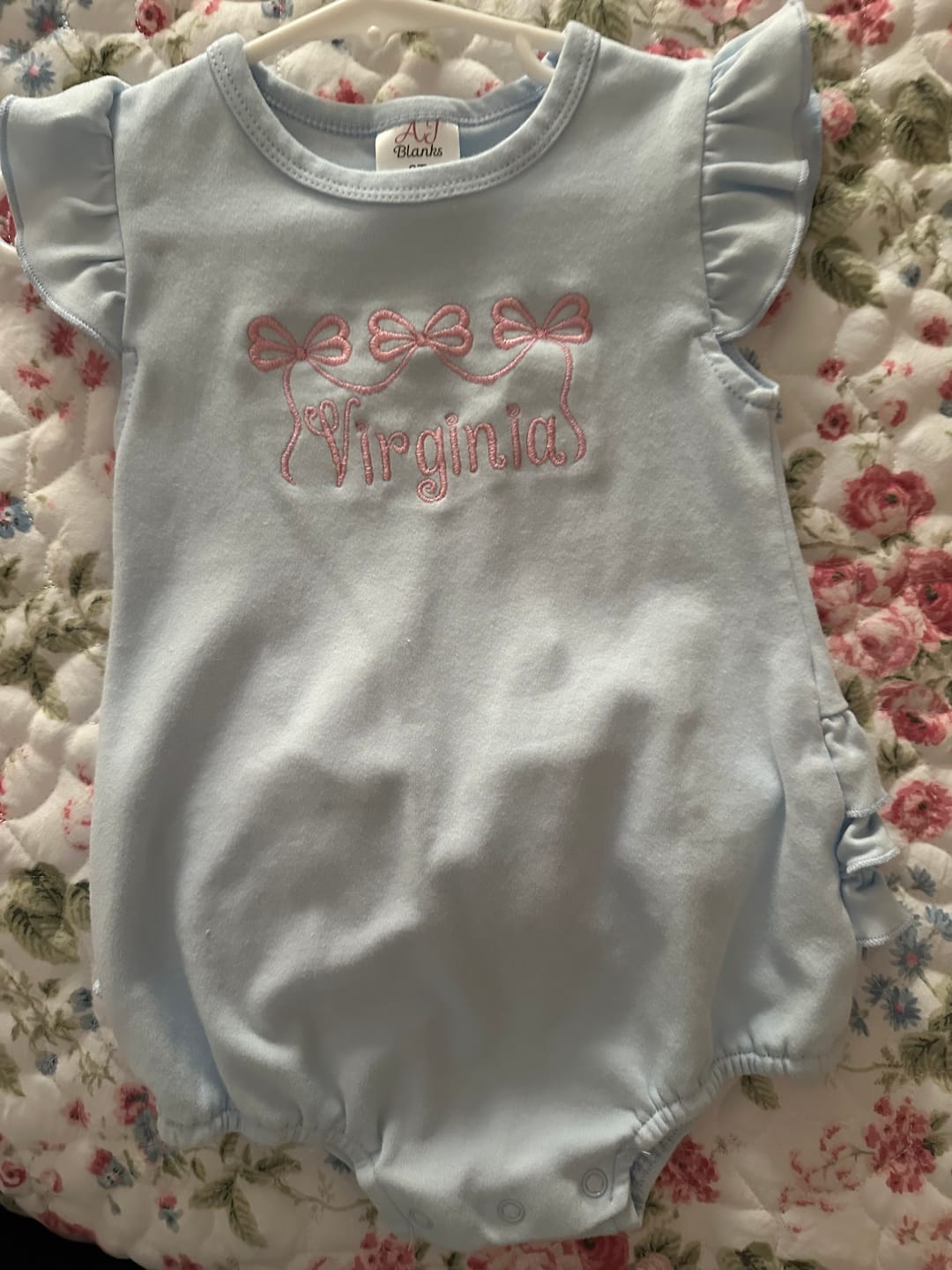 Customer photo review of Girls Ruffle Bum Bubbles