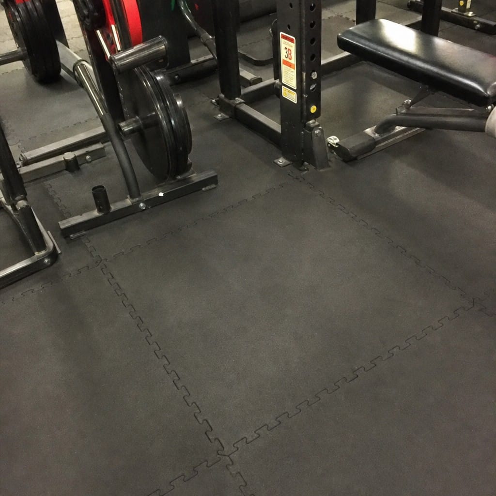 Customer photo review of 16mm Interlocking Rubber Gym Tiles | 500mm × 500mm | EN 13893 Certified | Commercial Grade