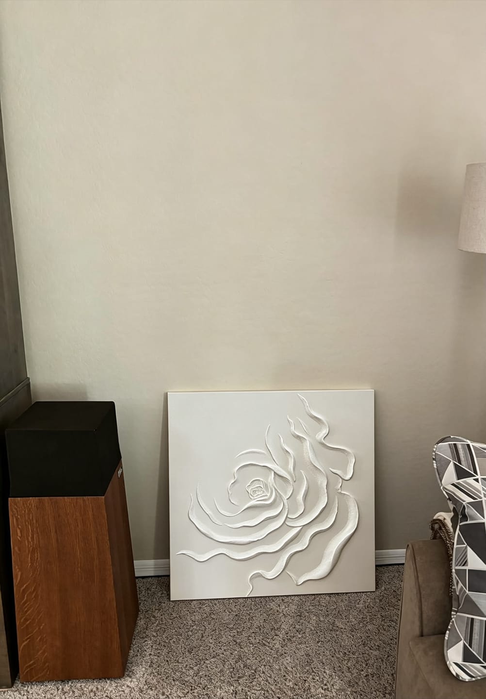 Customer photo review of White Flower & Tree Abstract Textured Wall Art #ML135