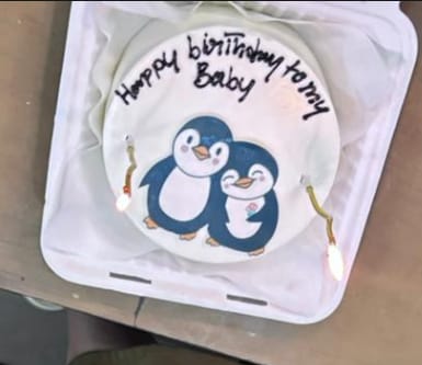 Customer photo review of Penguin Cake