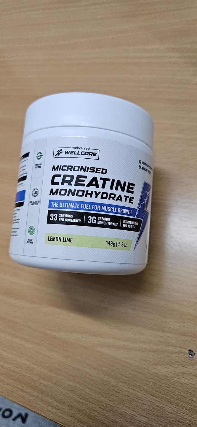 Customer photo review of Wellcore - Pure Micronised Creatine Monohydrate | Lemon Lime (149g, 33 servings)