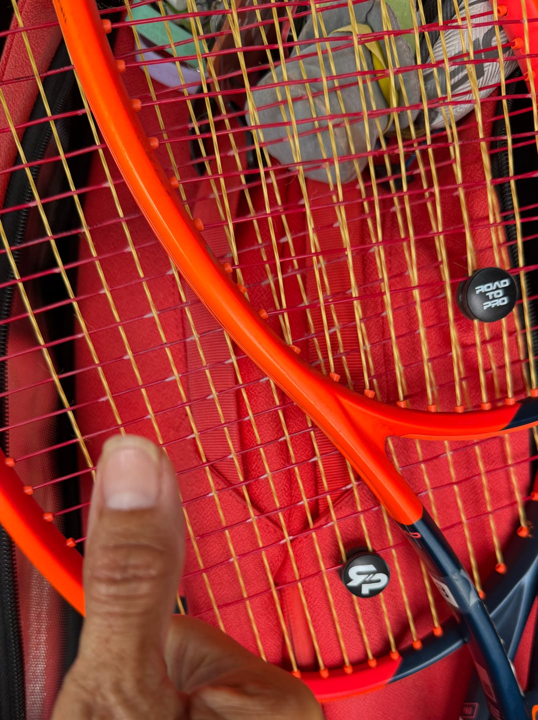 Customer photo review of Anti-Vibration Tennis ShockSorb Dampener - 2 Pack