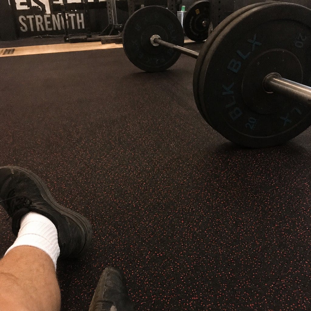Customer photo review of Heavy-Duty Rubber Gym Flooring Rolls UK | Commercial Grade | Full 10m Roll