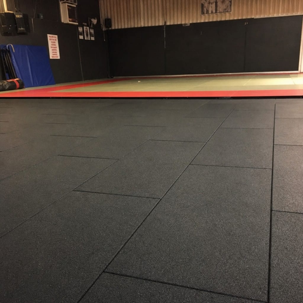 Customer photo review of TitanForce Pro 20mm Rubber Gym Flooring Tiles 100x50cm | Precision Moulded | UK Stock