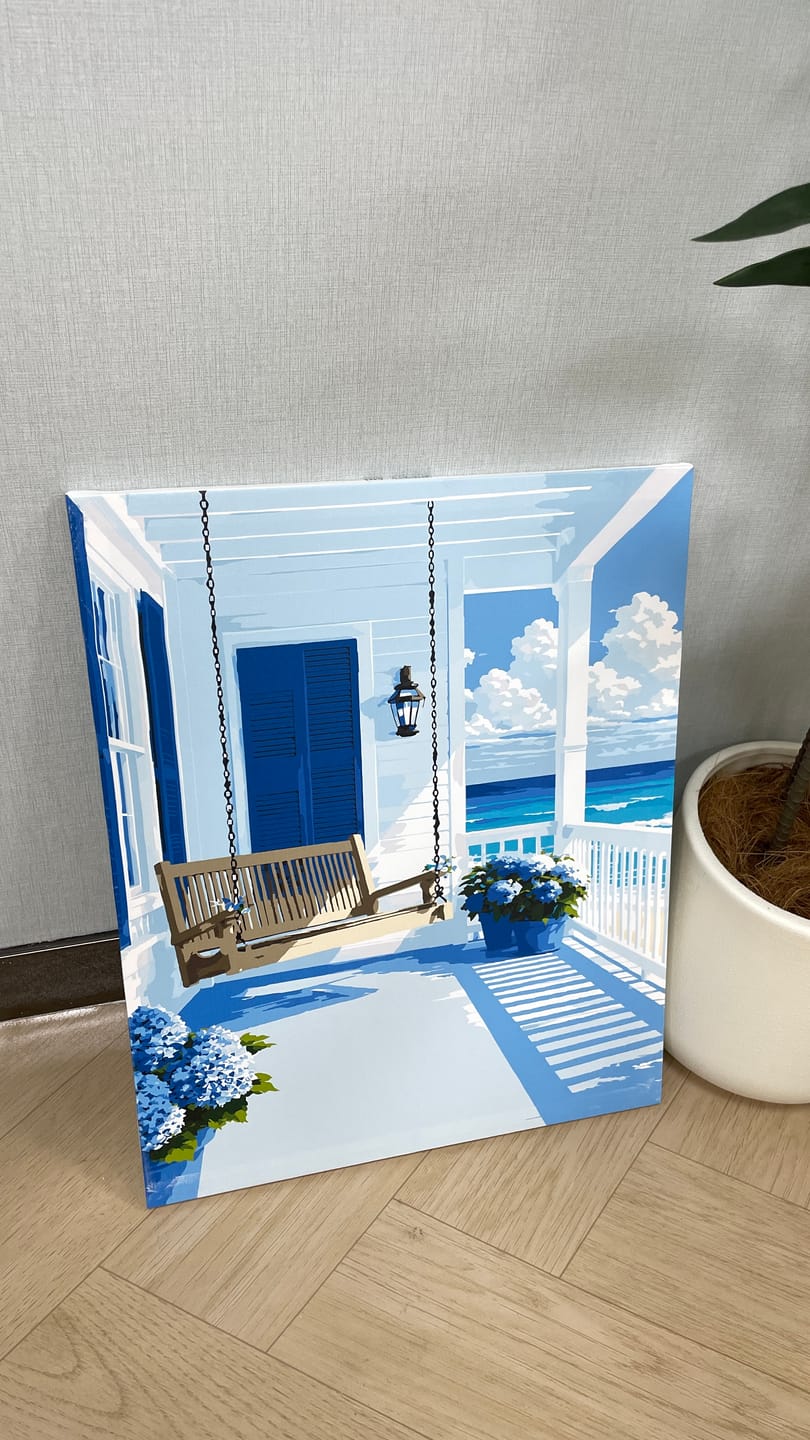 Customer photo review of Coastal Life | Paint by Number