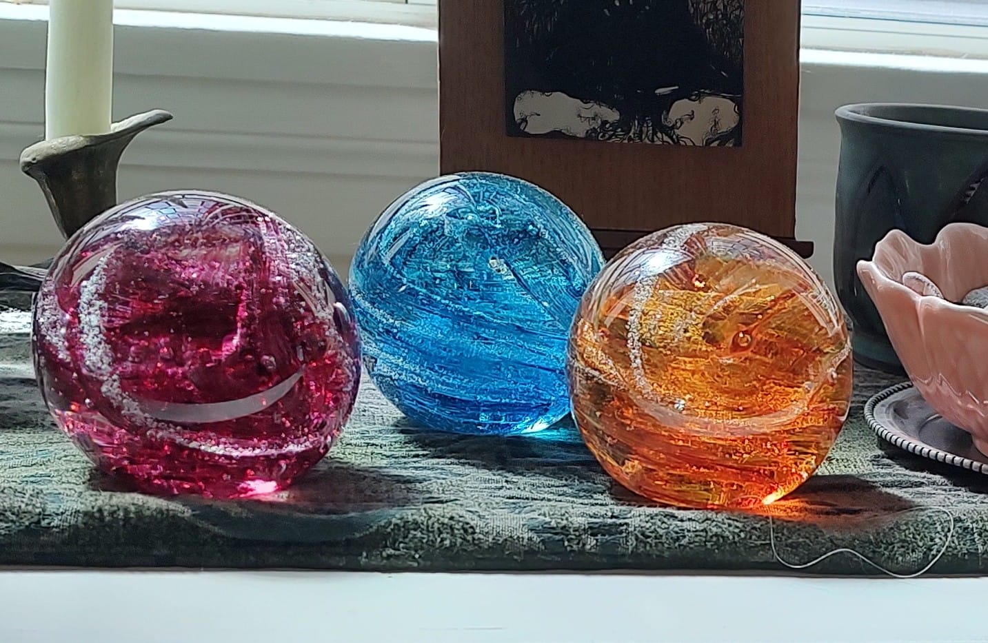 Customer photo review of Serenity Orb with Cremation Ashes