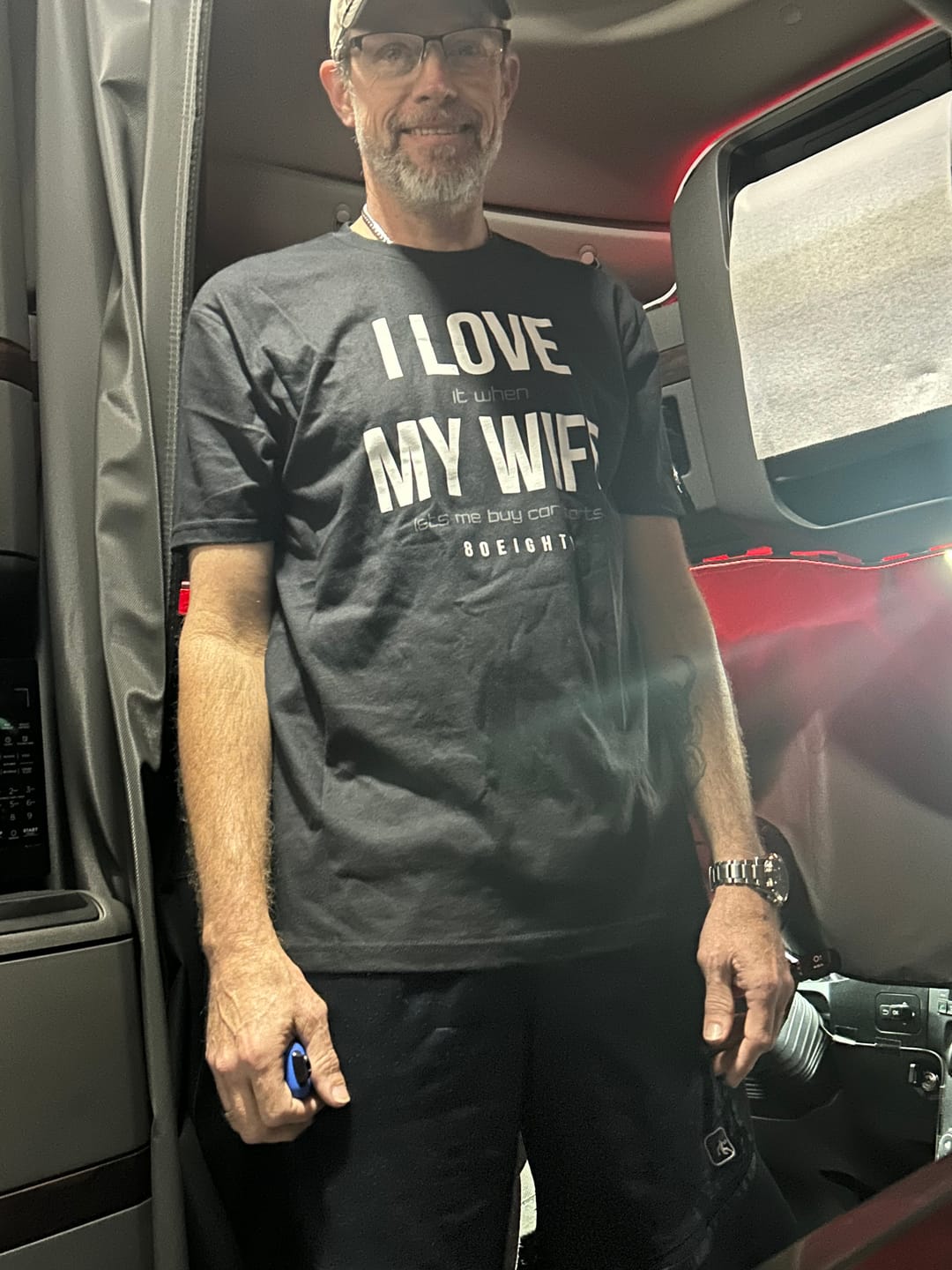 Customer photo review of 80Eighty® Love My Wife Shirt
