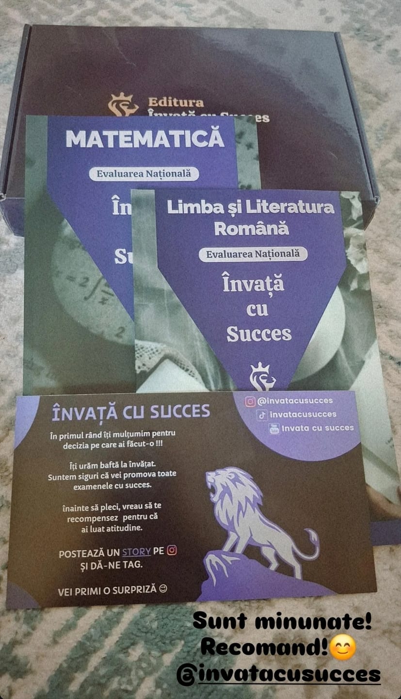 Customer photo review of Pachet Evaluare Naţională ediție color 🎨 | Română  + Matematică + 2 Caiete Gratuite !