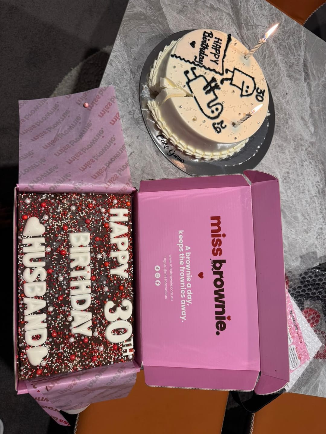 Customer photo review of Birthday Brownie · Large