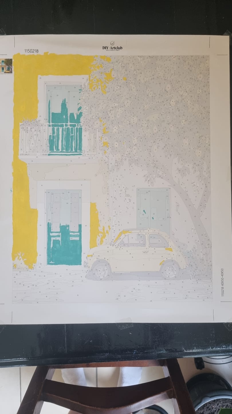 Customer photo review of Mediterranean entrance | Paint by Number
