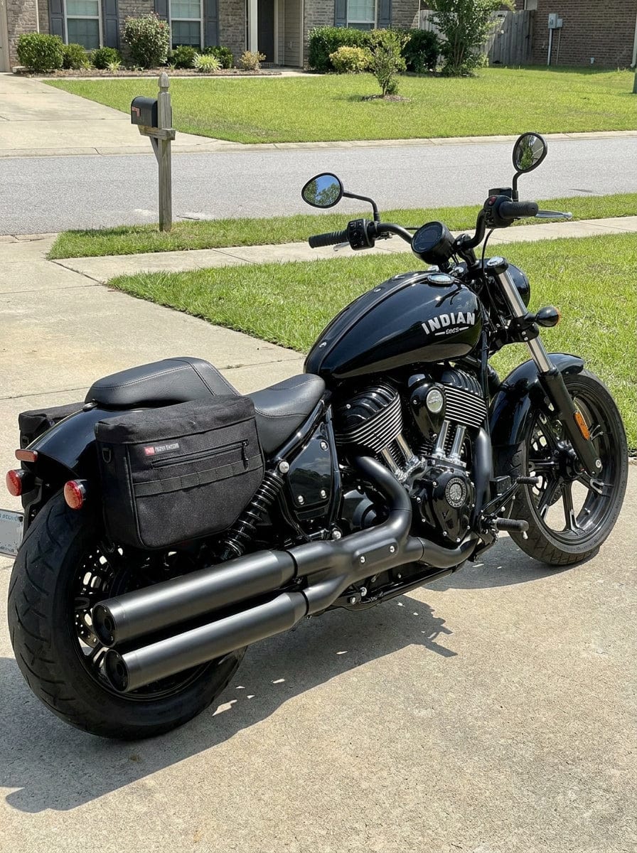 Customer photo review of 18L - Patriot Medium Indian Chief Darkhorse Throw Over Saddlebags