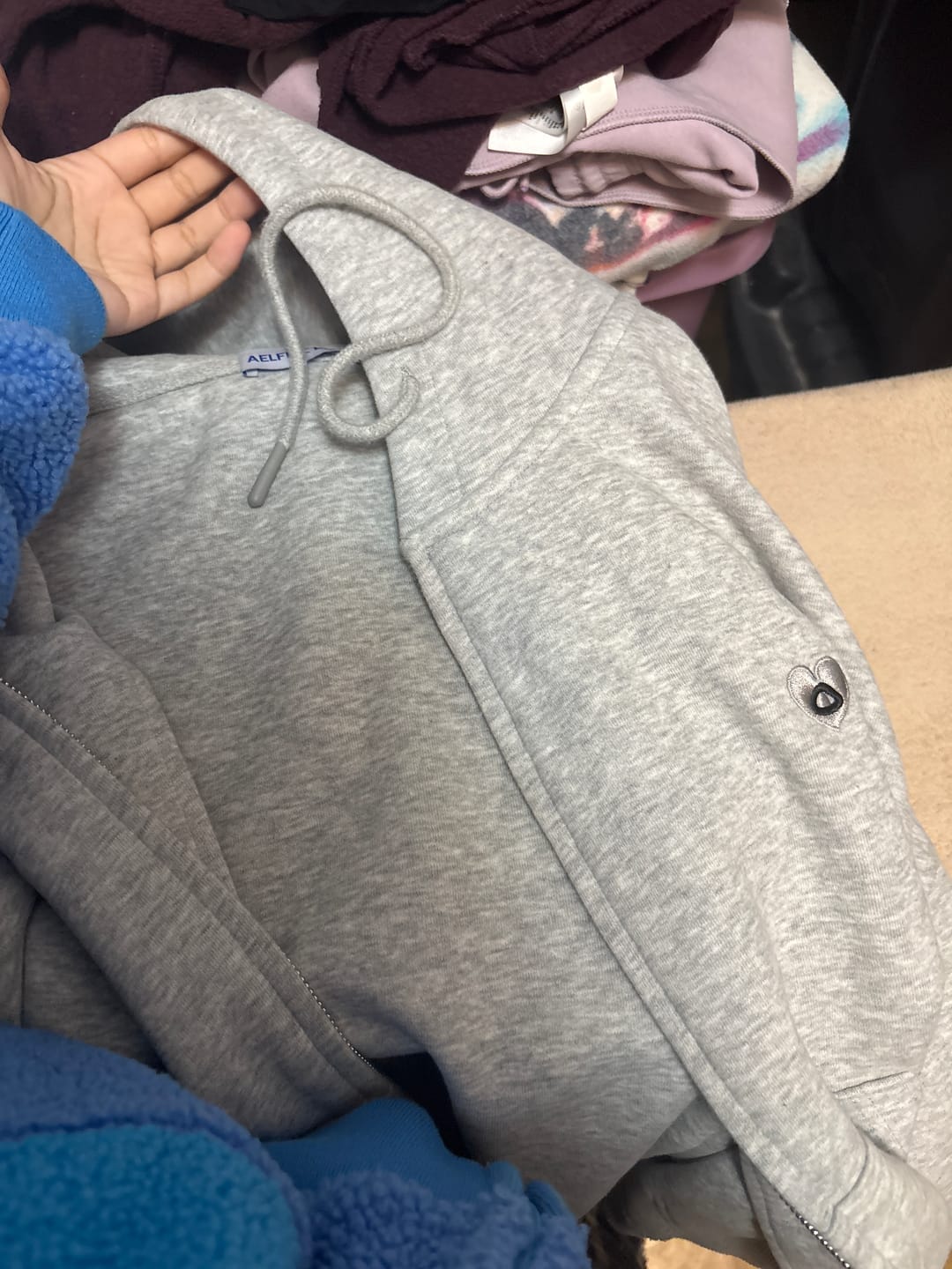 Customer photo review of Aelfric Eden Boxy Double Zip Up Hoodie
