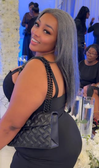 Customer photo review of Luvwin Salt & Pepper Gray Beginner Friendly Glueless Straight Wig 100% Human Hair